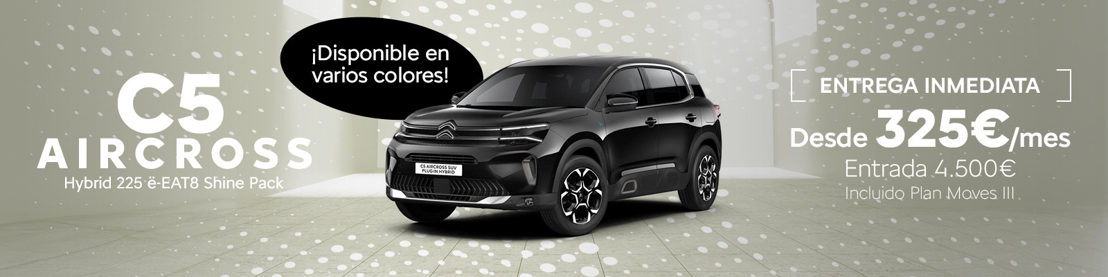 Tu Citroen C5 Aircross Plug-in Hybrid desde 325€/mes