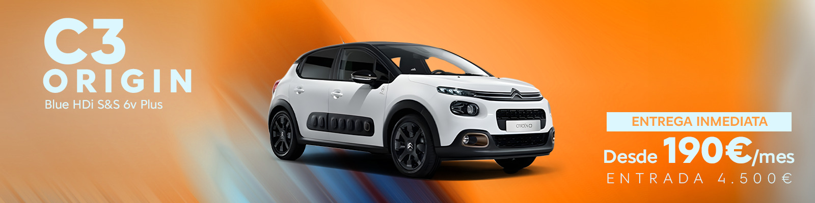 Tu Citroen C3 Origin desde 190€/mes